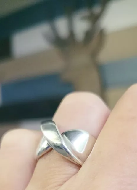 Retired James Avery Twist Band, Maybe Bow Ring~ So Pretty! Heavy, Substantial! 7