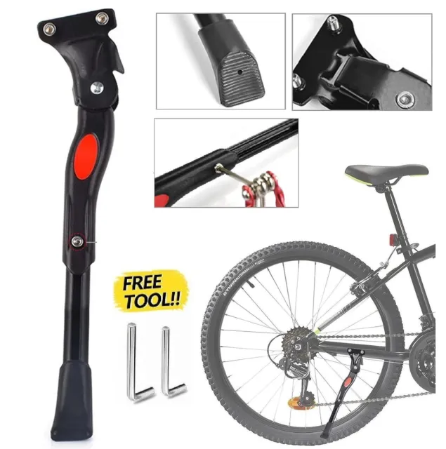 Bicycle Mountain Bike Adjustable Rear Kick Stand Prop Side Parking Support MTB