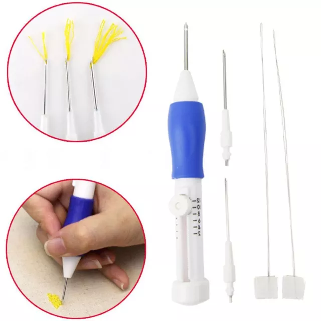 Craft Tools Magic pencil Punch Threaders DIY Embroidery Pen Set Punch Needle