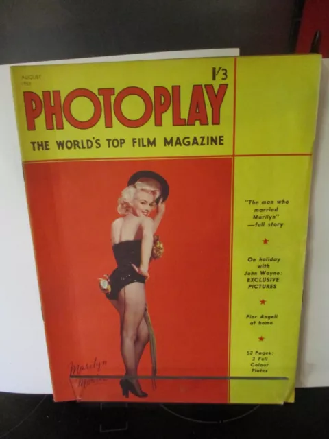 Photoplay Magazine  august 1953 Marilyn Monroe Lauren  Debbie Reynolds Leslie Ca