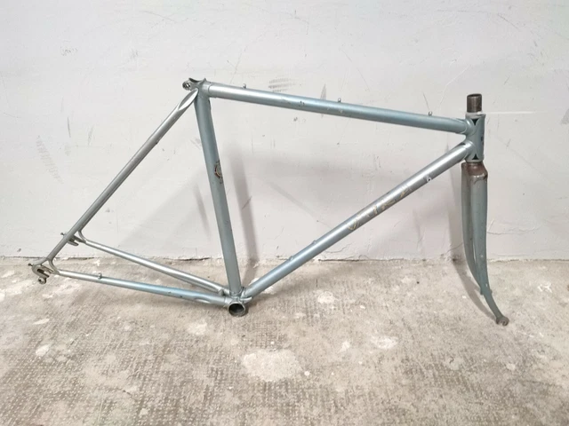 Cadre Vélo Course Acier Vintage Campagnolo - 52 Cm - Bleu - Made In France