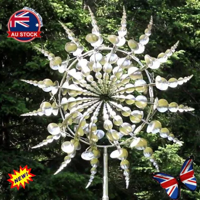 Unique and Magical Wind Powered Kinetic Sculpture And Magical Metal Windmill ZR