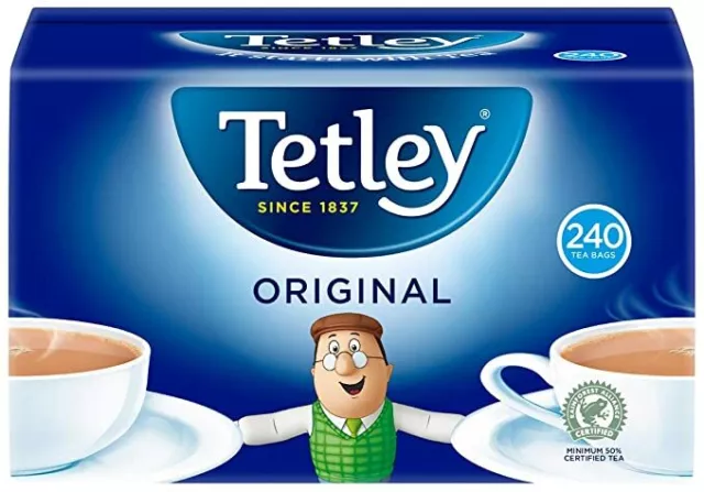 TETLEY 240 x Original British Tea Bags 750g Worldwide Delivery No.1 English Tea