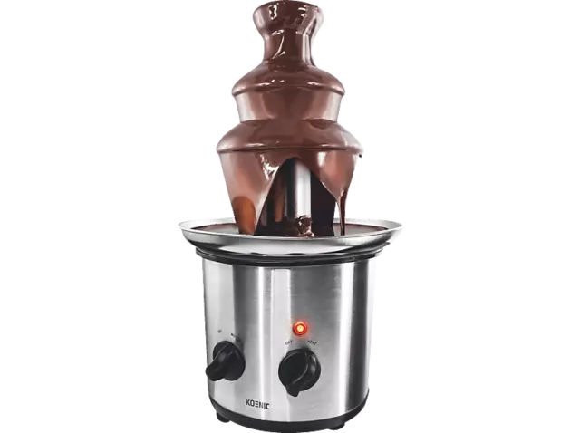 Fuente de chocolate - Koenic KCF 2221, Acero inoxidable, 1.5kg, Control botones