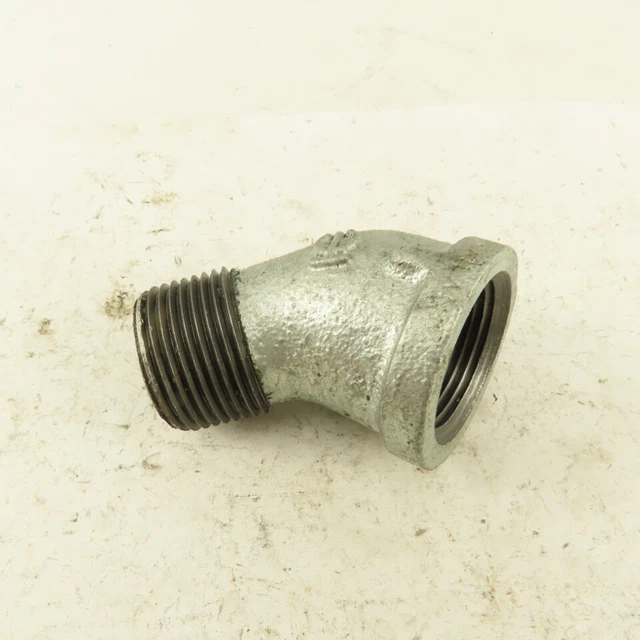 1" NPT 45° Street Elbow Galvanized Iron Pipe Schedule 40
