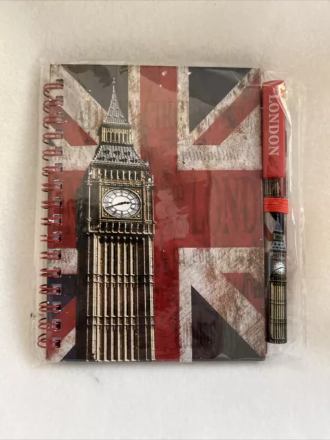 P008 - Notizblock Inkl. Stift - Union Jack UK London Pen England - Neu