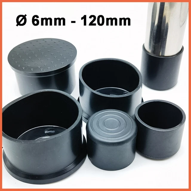 ROUND PLASTIC END Cap Black,Caps Tube Pipe PVC Blanking Cover Cap Ø 6mm