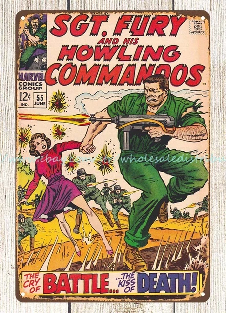 1968 Sgt. Fury and his Howling Commandos Comics metal tin sign  interior