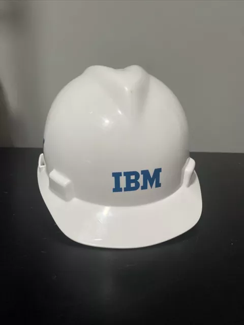 White IBM Hard Hat MSA ANSI Z89.1 V Guard  Size Medium