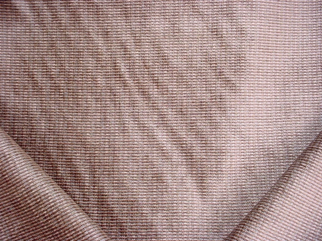 20-3/4Y Kravet Dusty Blue / Chestnut Strie Velvety Chenille Upholstery Fabric