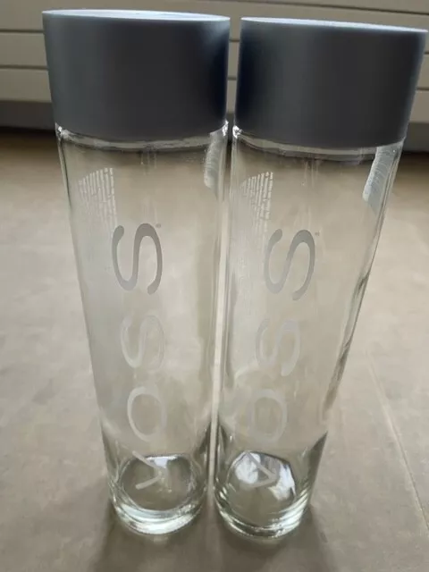 Voss Glass Still Water Bottle (800ml) Empty Large - 2 bottles