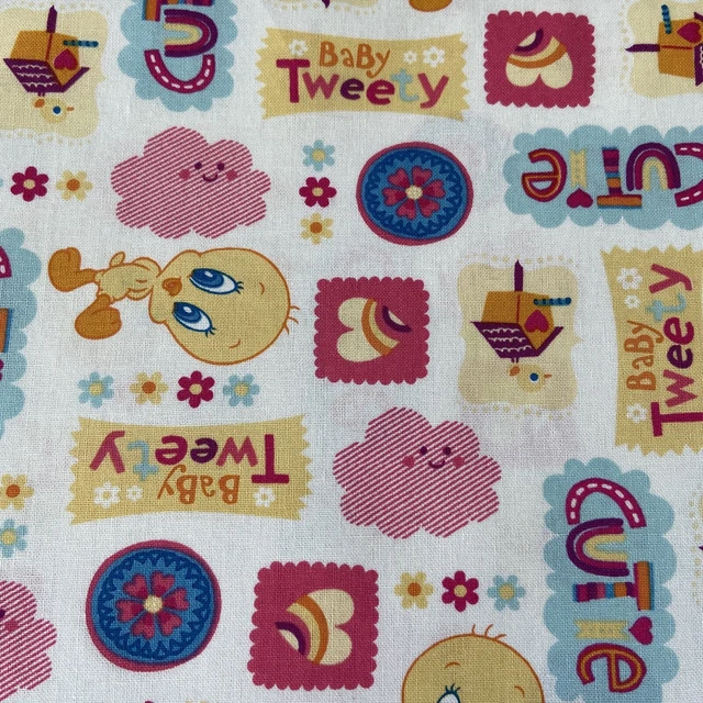 Baby Looney Tunes Fabric Material Tweedy Bird Cutie 30 X 44 5/6 Yard Childrens