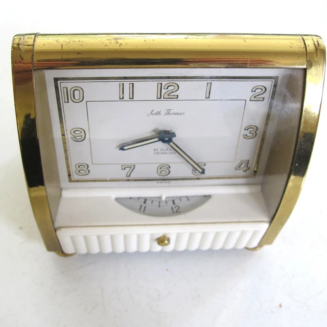 SETH THOMAS DOUBLET ALARM CLOCK - Art Deco Case -Partner - Double - TWO Dials