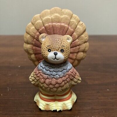 Vintage 1988 Lucy Rigg Enesco Lucy & Me Bear Thanksgiving Turkey