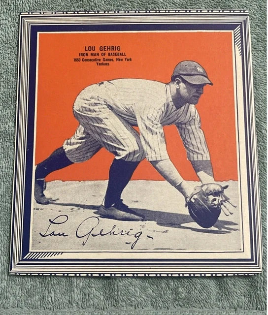 🔥1936 Wheaties Series 3 LOU GEHRIG Hand Cut Frame NYY, FULL BORDERS-PRICE DROP!