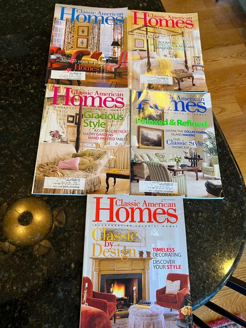 Classic American Homes / Colonial Homes Magazines Lot of 5 2000 Yr Vol 26 - 1-5 Classic American Homes / Colonial Homes Magazines Lot of 5 2000 Yr Vol 26 - 1-5
