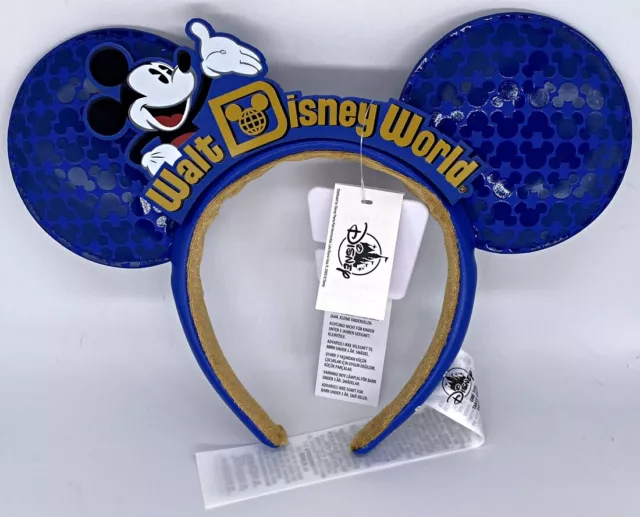 Disney Parks WDW Walt World Blue Making Magic Mickey Mouse Ears Headband 2022