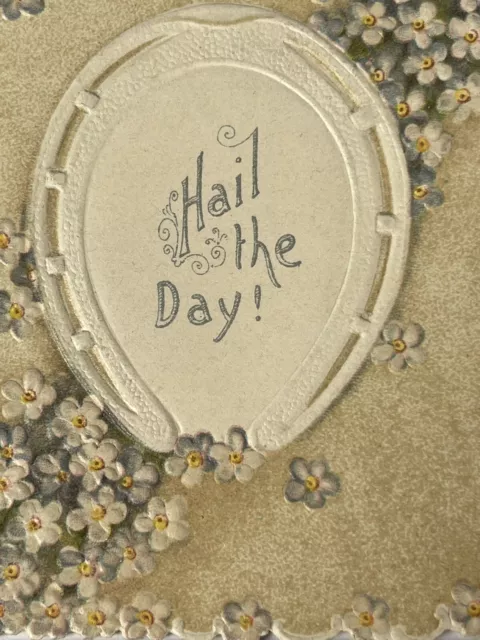 ¡Salve el día! Tarjeta de papel troquelado religiosa troquelada de herradura buena suerte 4x3