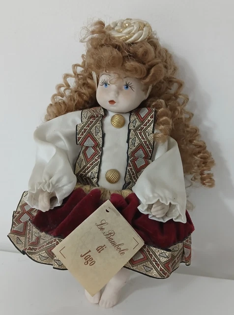 1495. LE BAMBOLE DI JAGO PORCELLANA BISCUIT D'EPOCA FATTE A MANO H