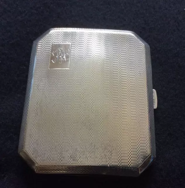 Antique Art Deco Silver Cigarette Case 1933 Chester Hallmark