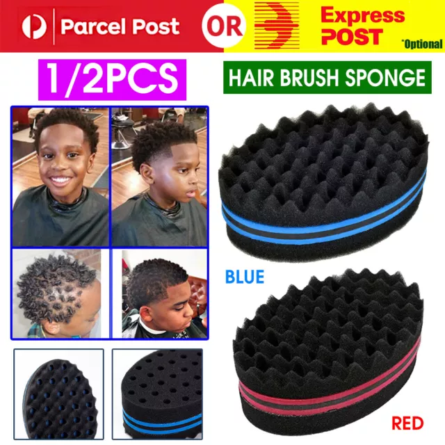 1/2Wave Barber Hair Brush Sponge Twist Curl Coil Magic Tool For Dreads Afro Locs