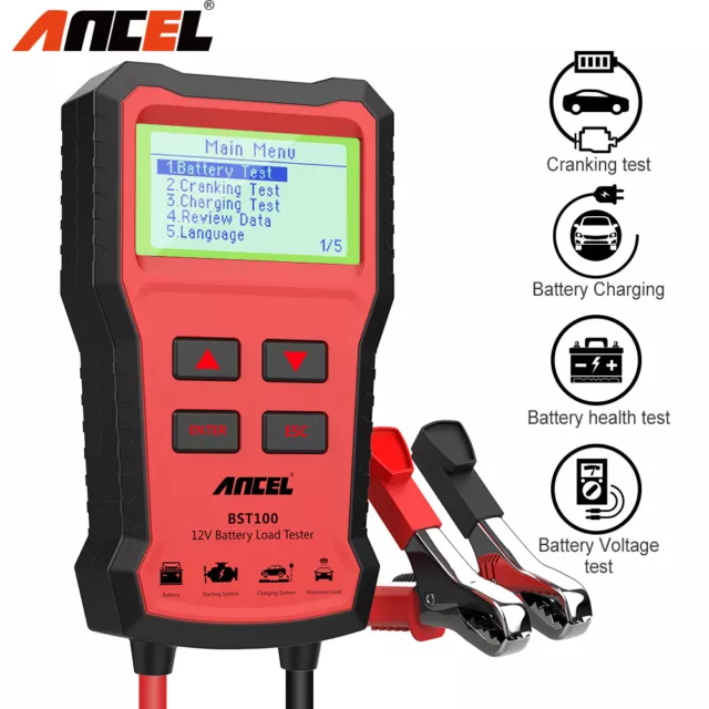 ANCEL 12V Auto Batterietester Digital PKW OBD2 KFZ Diagnosegerät Akku Testgerät 2