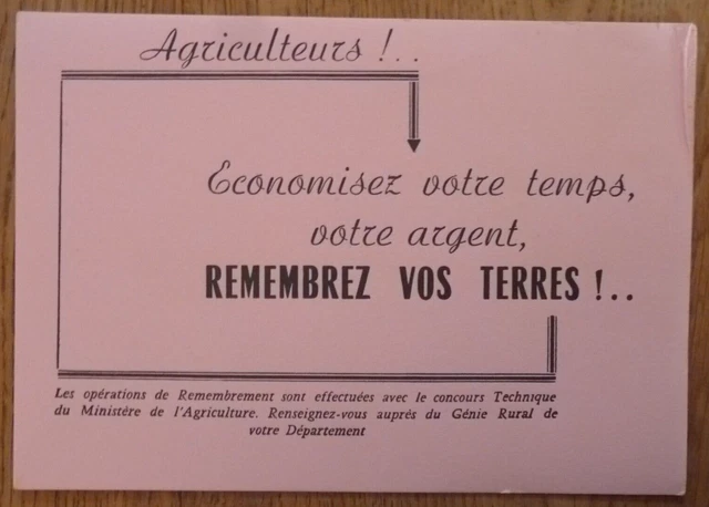 Buvard - Agriculteurs ! Économisez Votre Temps,... Ministère De L'agriculture