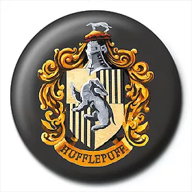 Harry Potter Pin Badge Button Brooch Hufflepuff School House Crest Logo Official