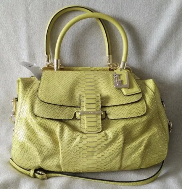 COACH Bag Handbag LIMITED EDITION MADISON PINNACLE LILY PYTHON Leather 23746