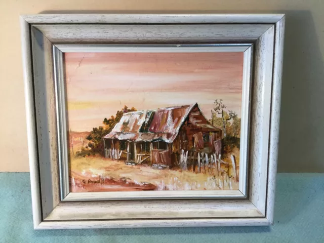 Gillian Bolwell 1976 Deserted Shack Framed Oil Painting