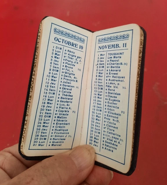 Calendrier de poche personnalisé double - Verts imbriqués