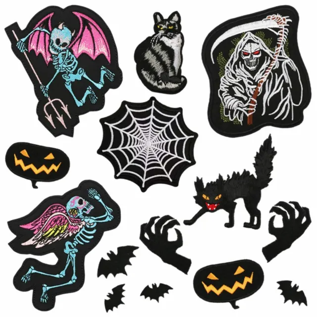 für Kleidung Fledermaus Eisen auf Halloween Patches Stickerei Anwendungen Marke