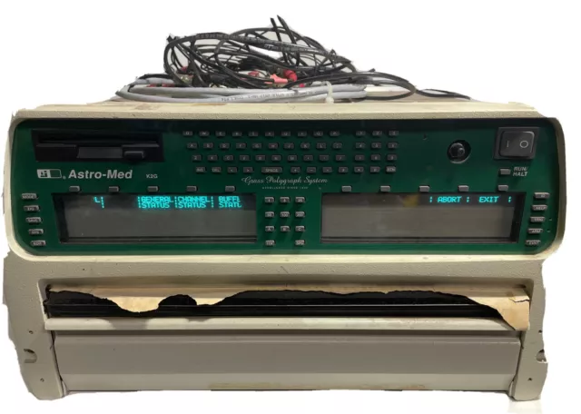 Astro-med K2g Grass Polygraph System Test Mt95k2g Lie Detector Waveform Recorder