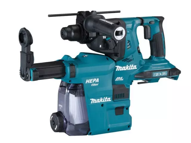 Makita DHR281ZWJ LXT Rotary Hammer + Extractor 36V (2 x 18V) Bare Unit MAKDHR28