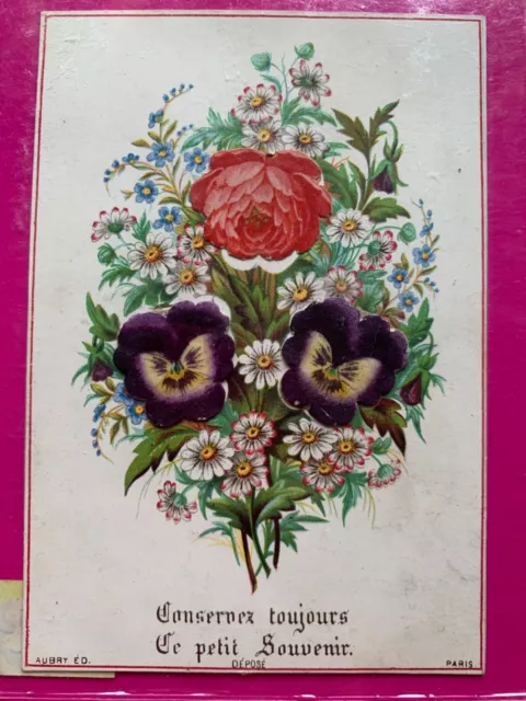 Santino Holy Card Con Fiori In Rilievo - Rif. 11221