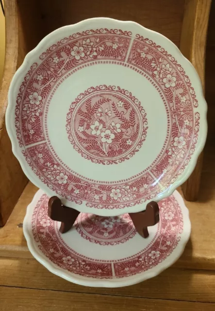 Two Vintage Syracuse China Strawberry Hill Salad Plates 8" Restaurant Ware
