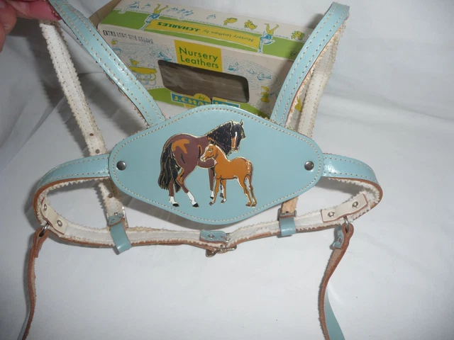 VINTAGE BABY REINS Leather Child's Harness Coach Built Pram