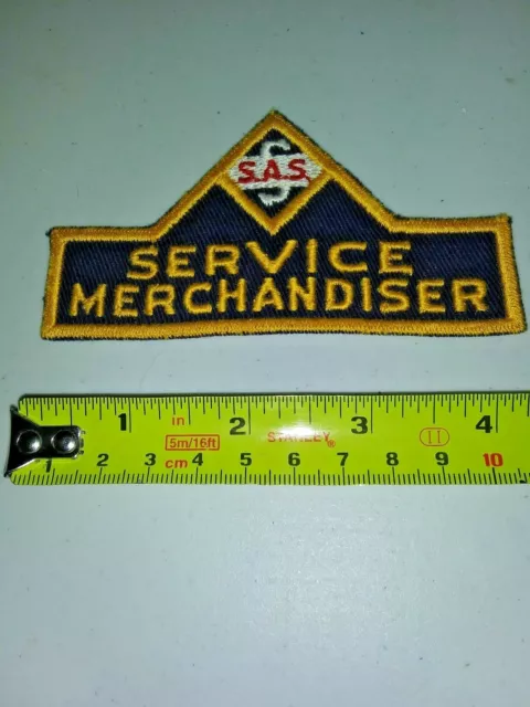 VINTAGE Embroidered Automotive Gasoline Patch UNUSED - SAS SERVICE MERCHANDISER