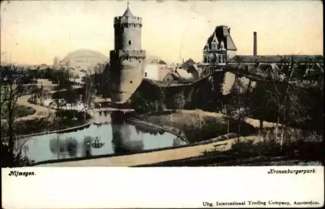 NIJMEGEN Holland Litho-AK um 1900 Kronenburgerpark Netherlands Postcard