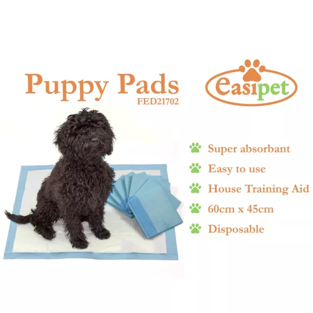 150 Large Puppy Pads Dog Pet Toilet House Training 60x45cm Wee Potty Pee Mat Cat 3