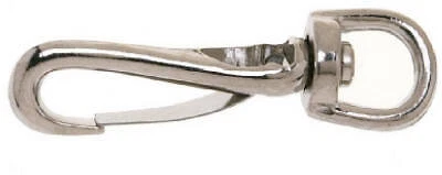 3/8-In. Stainless Steel Round Eye Spring  Snap - Pack of 10