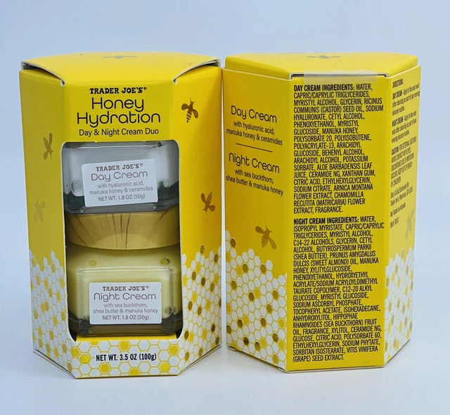 TRADER JOE'S HONEY Hydration Day & Night Cream Duo Hyaluronic Acid