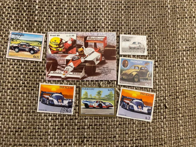 Formel 1 Senna Briefmarken Gestempelt Postfrisch Porsche MNH