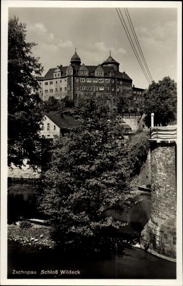 Ak Zschopau im Erzgebirge Sachsen, Schloss Wildeck - 3639911