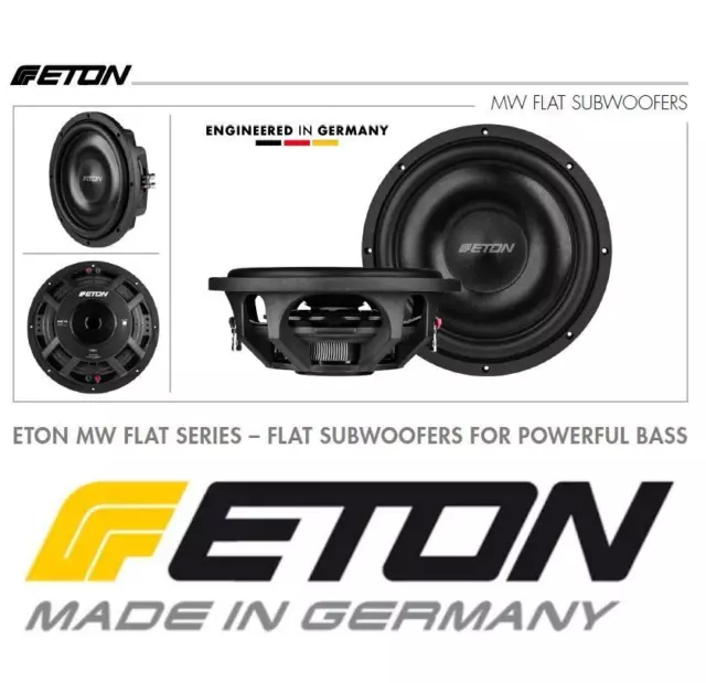 Eton MW10FLAT Déplacer 25 CM Flachsubwoofer Châssis Plat 25 CM,10 Pouces