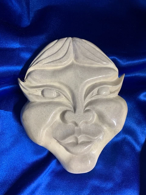 SIBERIAN ESKIMO FACE MASK CARVING FROM FOSSIL WOOLLY MAMMOTH PLEISTONCE era