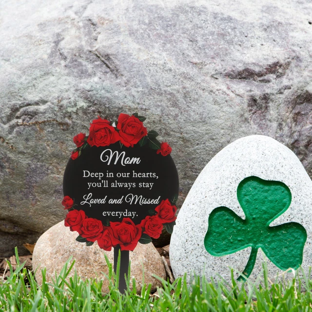Mum Grave Ornaments Metal Memorial Cross Stake Decorations Mother