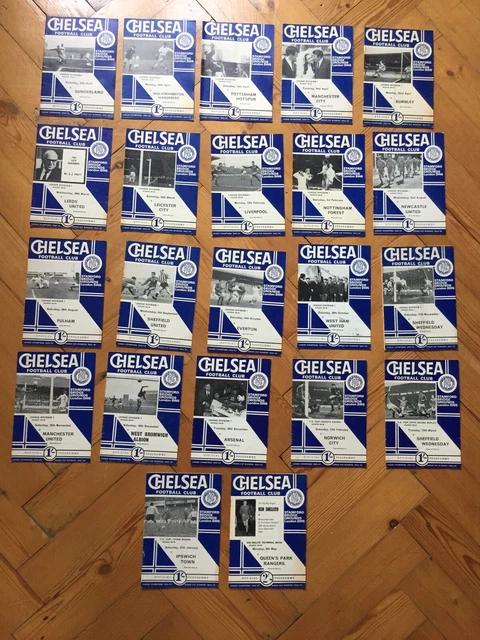 CHELSEA FOOTBALL PROGRAMMES 1967/68 Part Complete X18 (with Extra’s) £