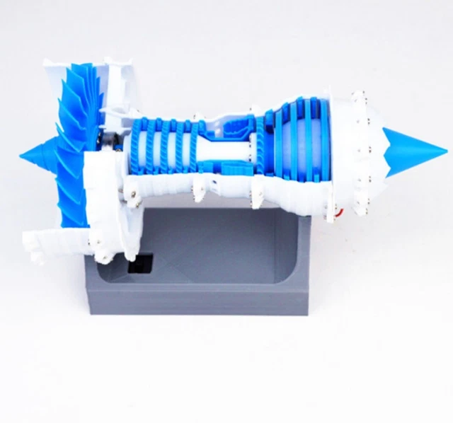 3D PRINTED JET Engine Model Aircraft Supercharged Engine with Sawtooth ...