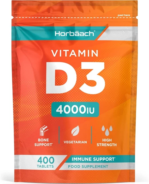 VITAMIN D TABLETS 4000IU 400 Count High Strength Vitamin D3